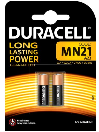 65.80200021 Duracel batterijen  mn21, a23, k23a, lrv08